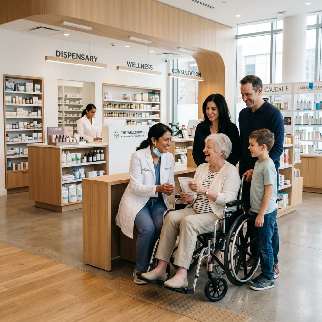 Pharmacist helping patient at Garfield Pharmacy in Merrick NY